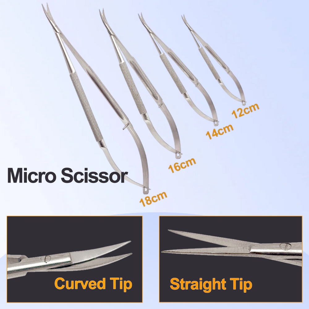 Medical Scissors - ​ 1 pièce Micro-ciseaux Castroviejo pour