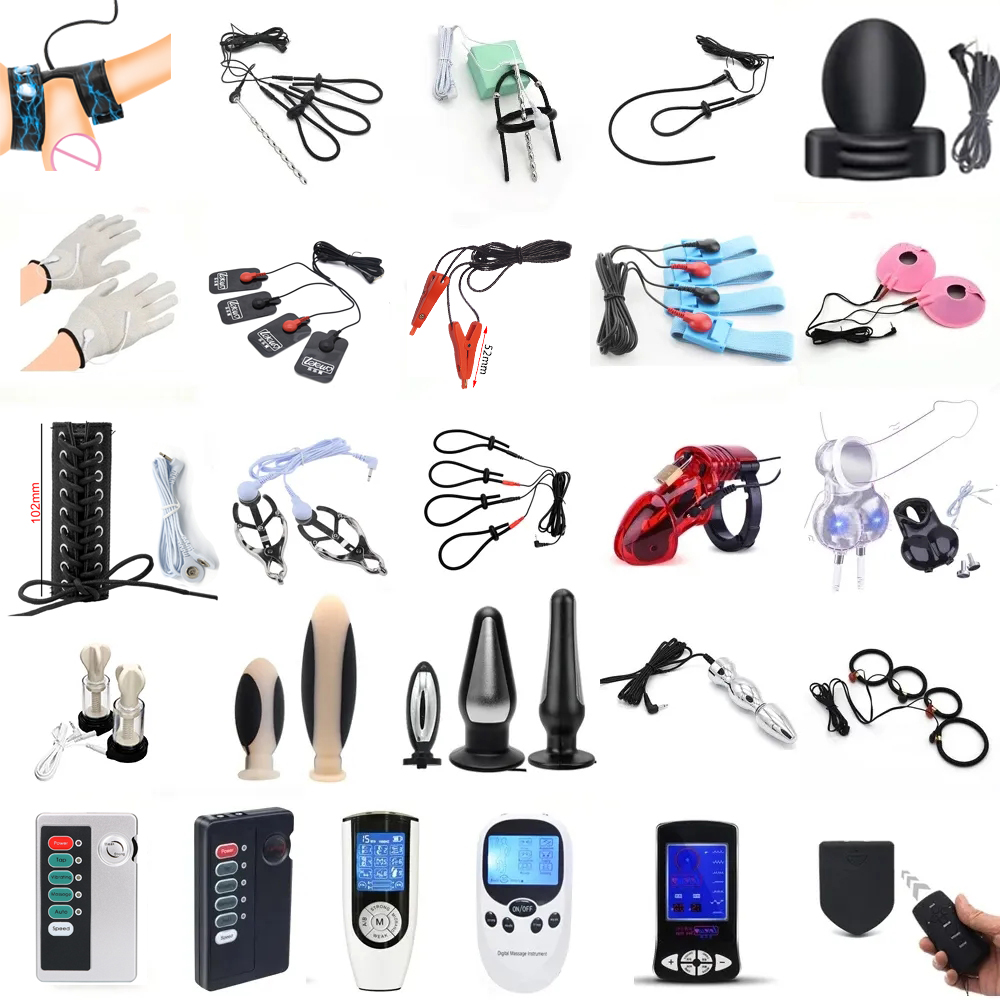 Medical Gloves - Electro e-stim jouet Massage Stimulation Masturbation