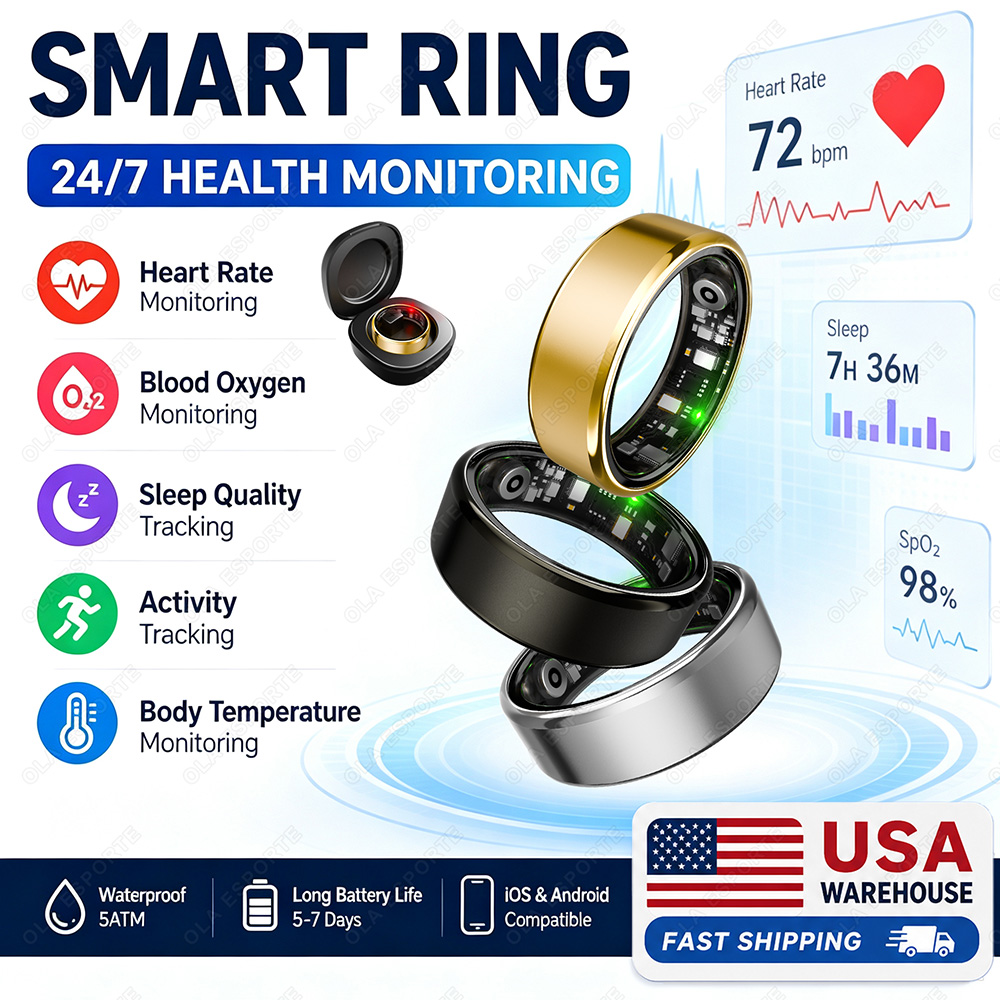 Blood Pressure Monitor - Bague intelligente pour hommes et femmes,